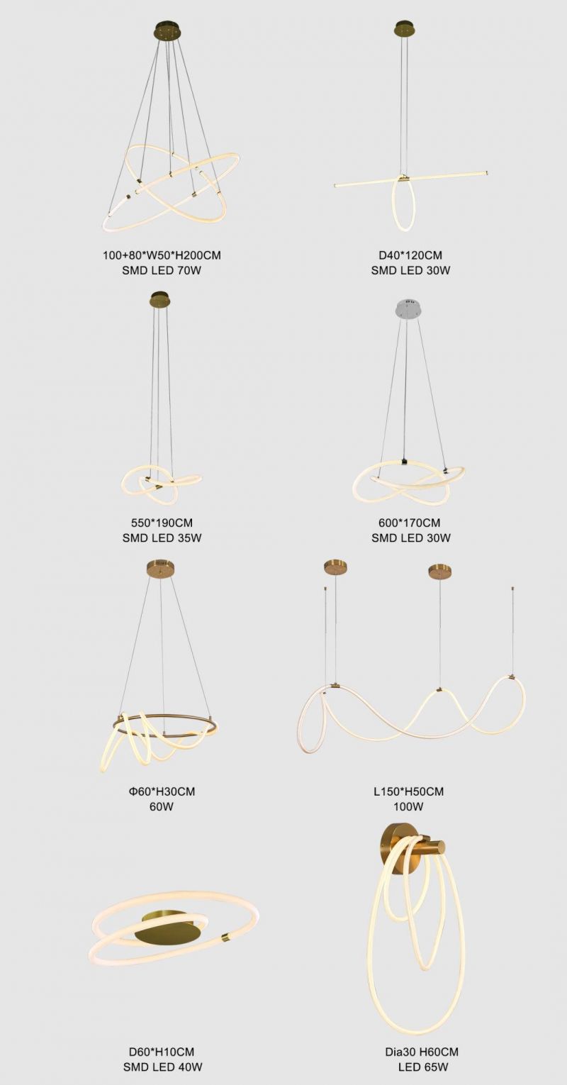 LED Modern Simple Silver Chandelier
