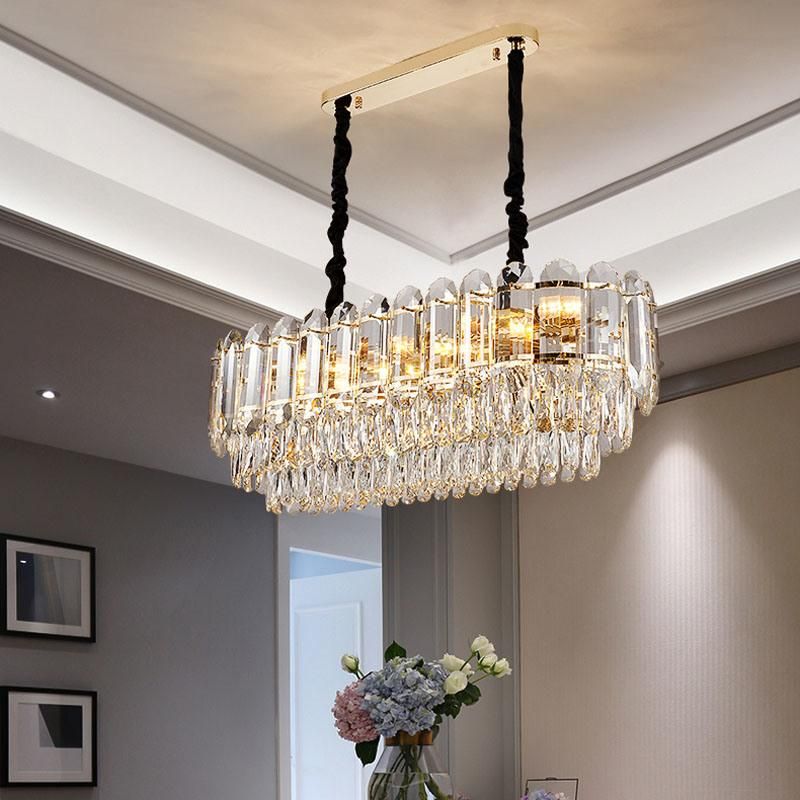 Crystal Chandelier Light Living Room Contracted Dining Room Postmodern Pendant Lamp