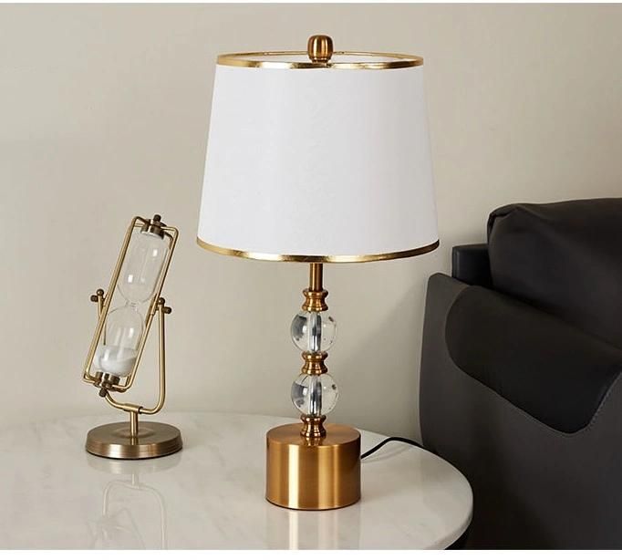 Post Modern Luxurious Metal and Crystal LED E27 Table Lighting Marble Table Lamp Zf-Cl-022