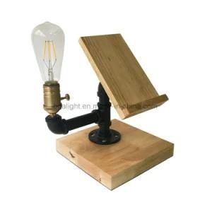 E26 Socket Brown Wooden Night Stand Light for Bed Room