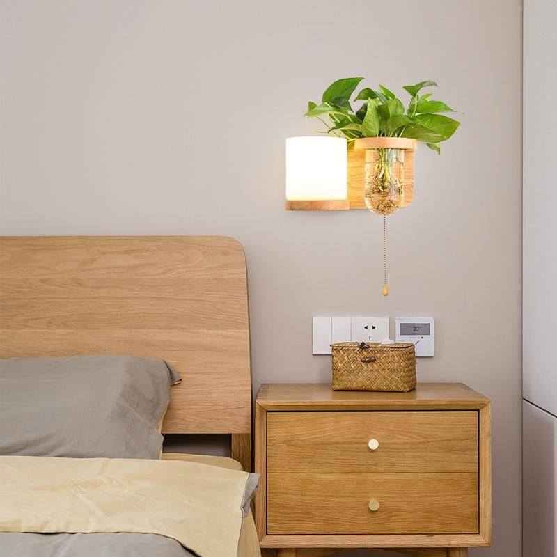 Living Room Solid Wood Aisle Dining Room Nordic Bedroom Wall Lamp