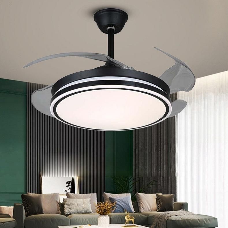 Modern Simple Natural Time Setting RF Remote Control Ceiling Fan with Light Fan Lamp