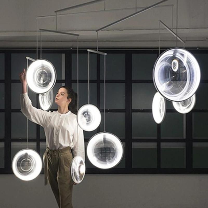 Art Decor Nordic Designer Convex Lens Glass LED Pendant Lights (WH-GP-88)