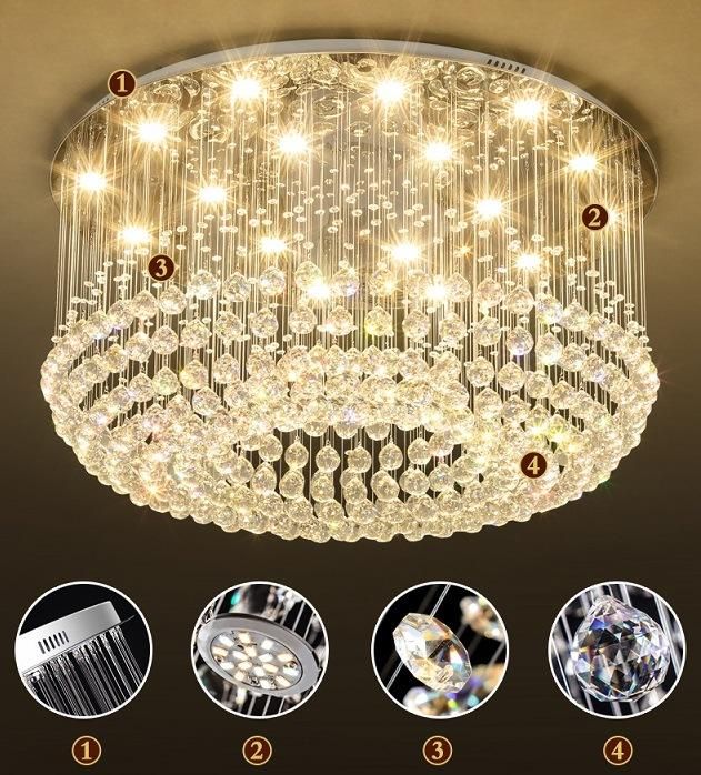 Modern Simple Restaurant / Hotel / Home LED Crystal Ceiling Lighting Zf-Cl-002