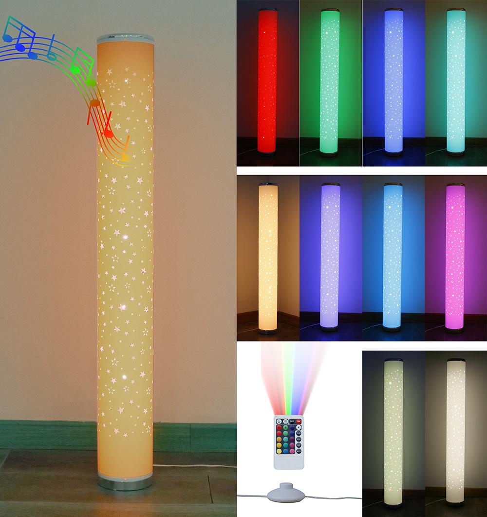 Remote Control Elegant Music Speaker Decorative Floor Lamp for Living Room Bedroom with Foot Switch Star Lampshade