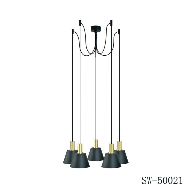 Modern Multi Heads Metal Aluminum Cone Shaped Pendant Lamp