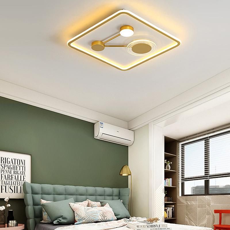 Golden Luxury Bedroom Lamp Simple Ceiling Light Creative Living Room LED