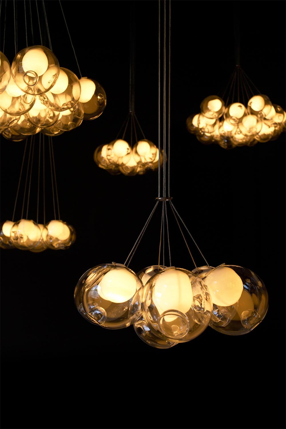 2022 Nordic Style Glass Lamp Designer Lights for Ceiling Adjustable Shape Chandelier