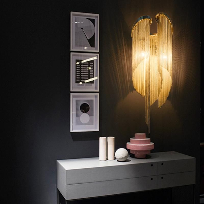 Italian Atlantis Stream Sconce Luxury Chain Light Wall Lamp E14 (WH-OR-101)