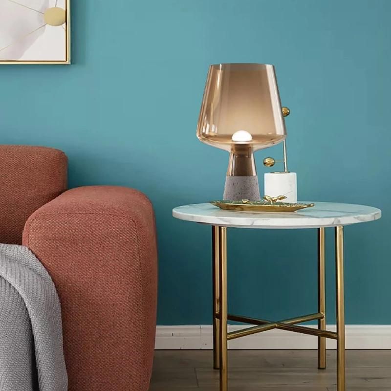 Gray Shade White Bulb Table Lamp Reading Lamp Hotel Lamp