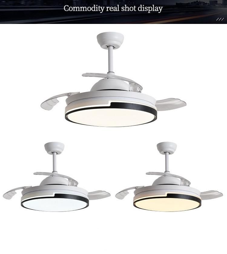 Modern Simple 42inch 52 Inch LED Decorative Ceiling Fan for Living Room