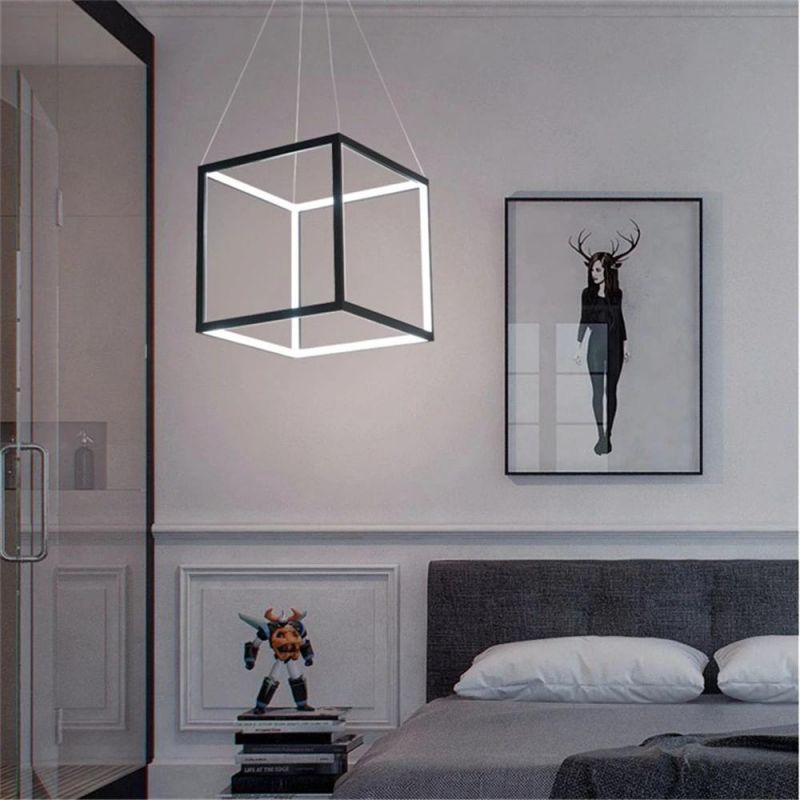 Modern Geometric Lines Triangle Pendant Lights Creative Personality Living Room Pendant Lamp Restaurant Dining Room Hanging Lamp