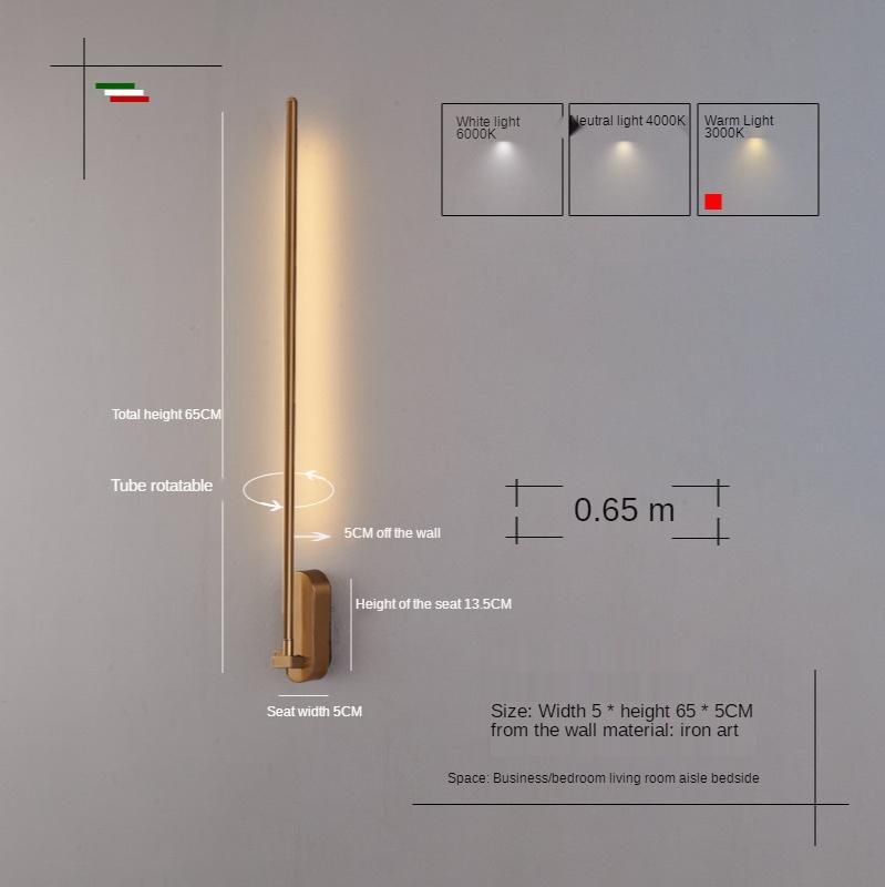 Nodic Long Strip Wall Lamps Modern Simple Living Room TV Background Home Decor Wall Light Creative Aisle Stair Wall Decor Lamp