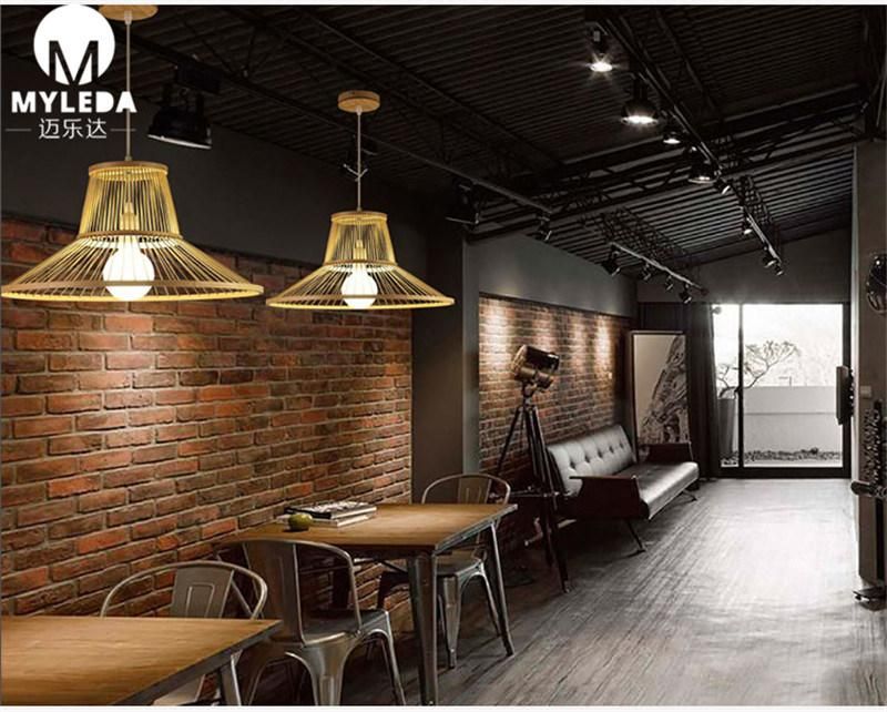 Restaruant Chinese Design Rattan Bamboo Garden Pendant Lights