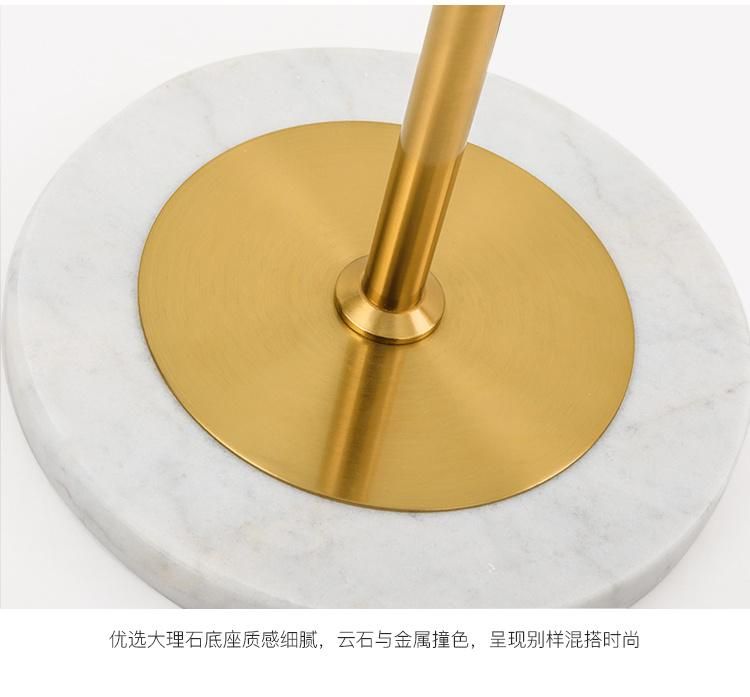 Modern Minimalist Marble LED Golden Glass Ball Floor Lamp Living Room Sofa Vertical Lighting (WH-MFL-41)