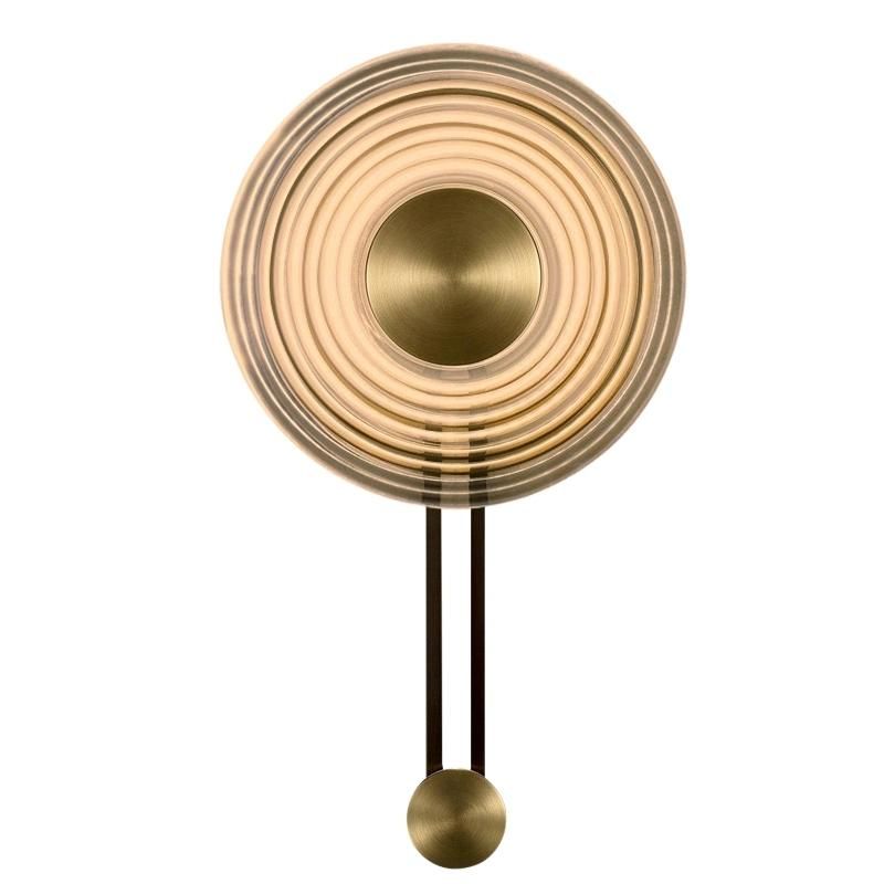 Modern Minimalist Clock Shape Wall Lamp Glass Bedroom Bedside Design Wall Light (WH-OR-145)