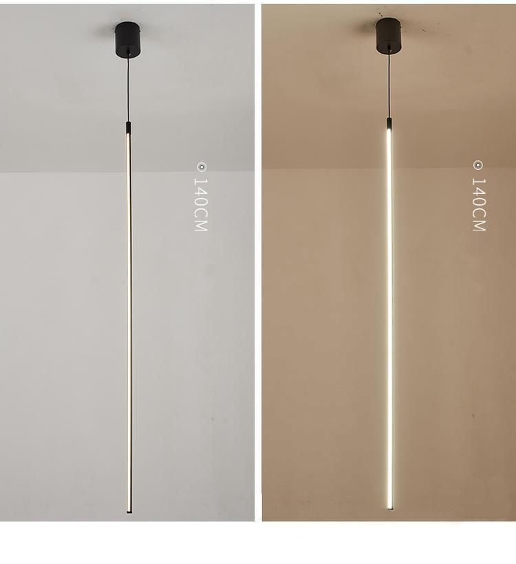 Long Nordic Dimming Decoration Living Room Bedroom Study Line LED Chandelier