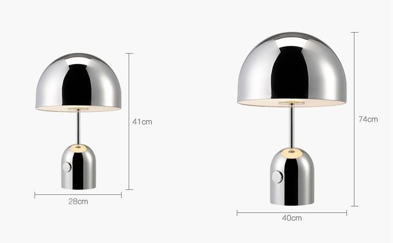 Project Metal Modern LED Copper Bell Hotel Table Lamp