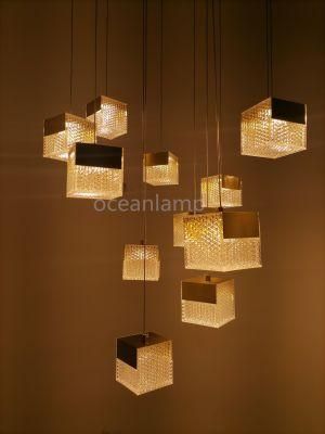 2021 New Cubic Pendant Lighting in Gold Color Omd821600