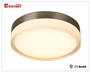 Round Brush Glass Surface Mount LED Ceiling Lamp