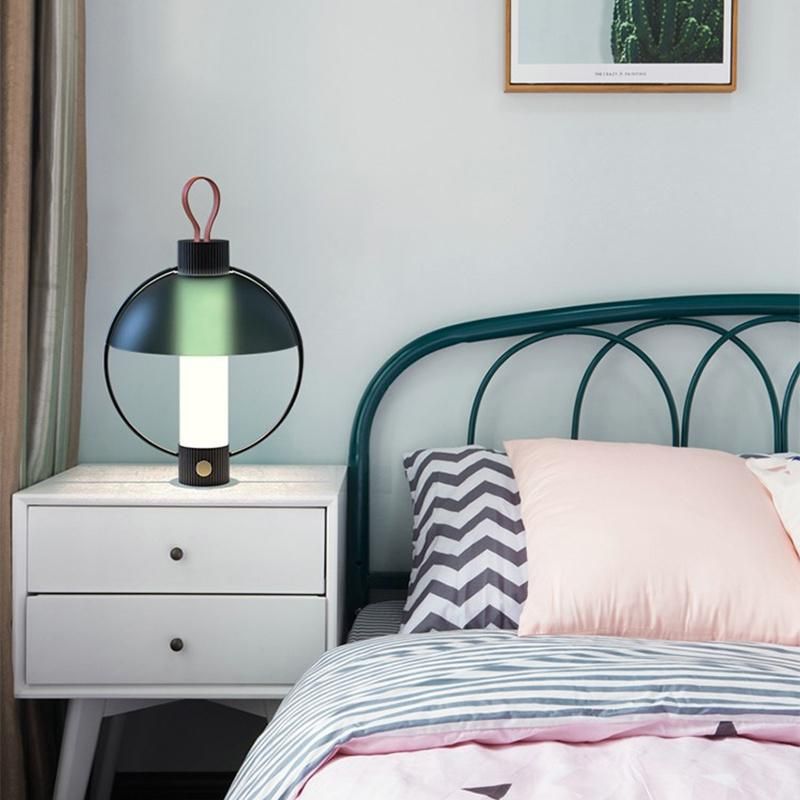 Creative Semicircle Lampshade Bedroom Bedside Nightstand Table Lamp Desk Lamp