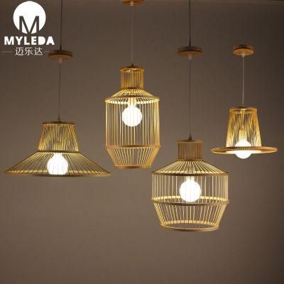 Restaruant Chinese Design Rattan Bamboo Garden Pendant Lights
