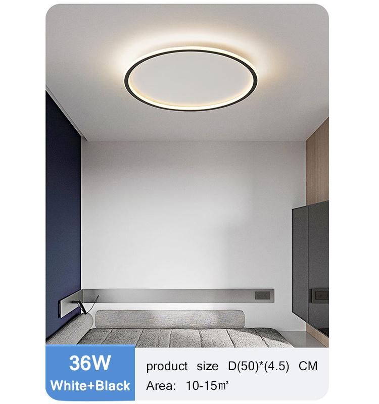 Modern Interior Bedroom Living Room Round LED Ceiling Light
