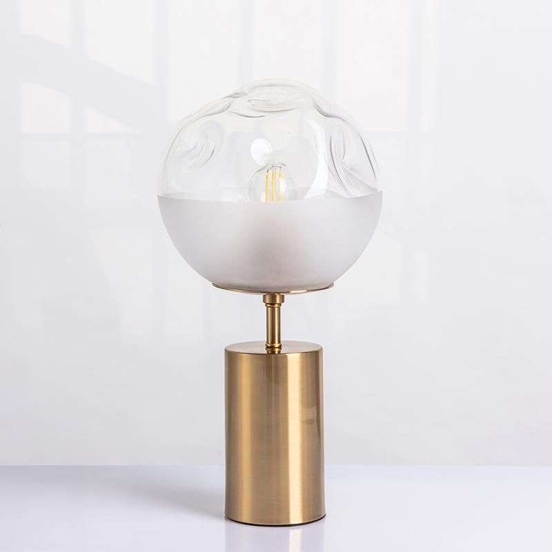 Luxury Bedside Table Lamp Creative Home Decoration Nordic Modern Minimalist Villa Living Room Study Glass Ball Desk Lamp