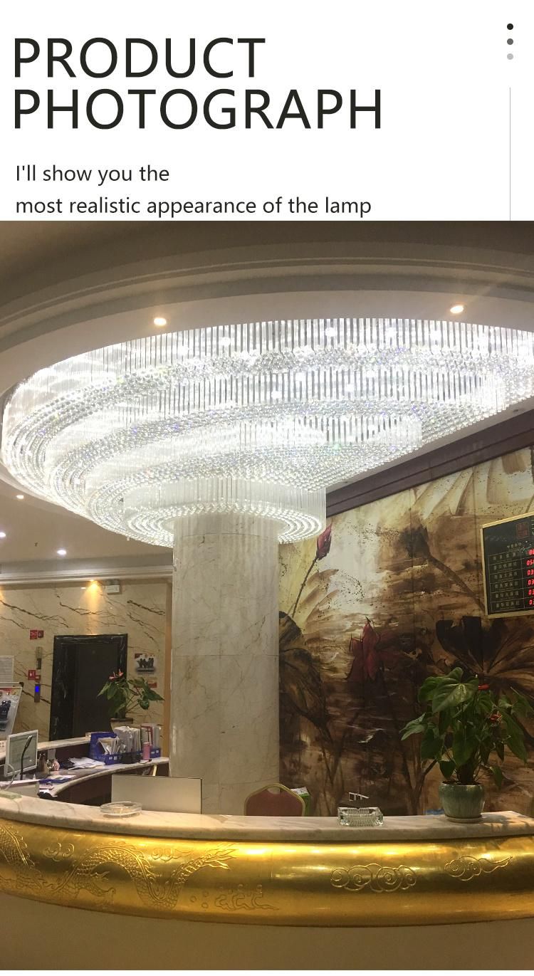 New Product Decorative Villa Commercial Hotel Exhibition Luxury Custom Crystal K9 Chandelier Light