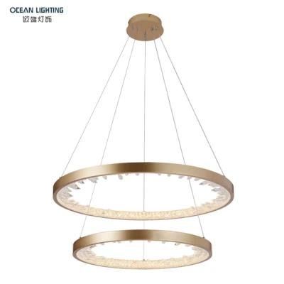 Indoor Decorative Luxury Aluminum Iron Modern Acrylic Pendant Lighting for Home Hotel Restaurant