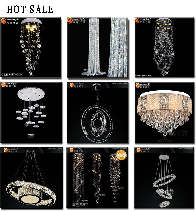 Interior Lighting Indoor Light Crystal Chandelier Pendant Lamp Om88090f