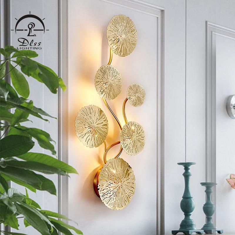 Hall Decoration Gold Metal LED Modern Chandelier Wall Lighting