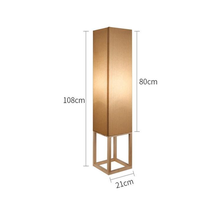 Modern Wood Floor Lamps for Living Room Wooden Fabric Standing Lamps Minimalist Lamp (WH-MFL-09)