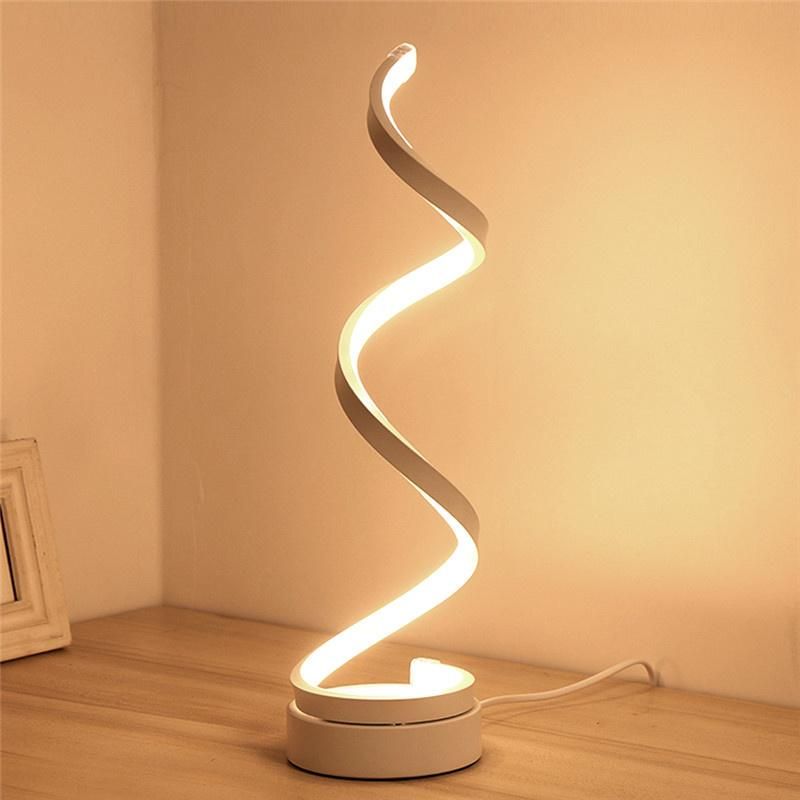 New Products 24W Spiral Shape Book Light Bedside LED Table Lamp