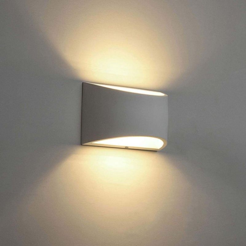 Modern LED Wall Sconce Lighting Fixture Lamps 7W Warm White 2700K up and Down Indoor Plaster Wall Lamps Living Room Bedroom Hallway Home Room Decor