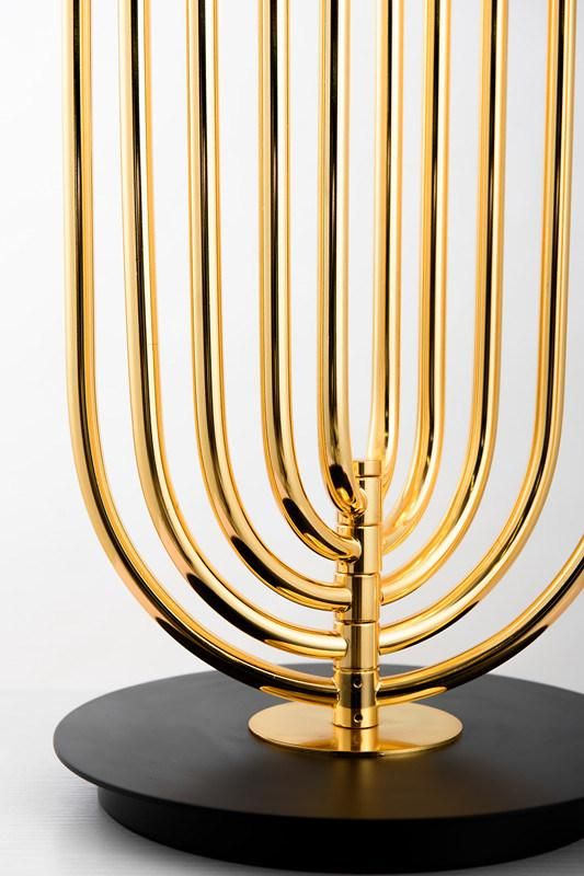 Modern Elegant Black Gold Table Lamp Project Hotel Desk Light