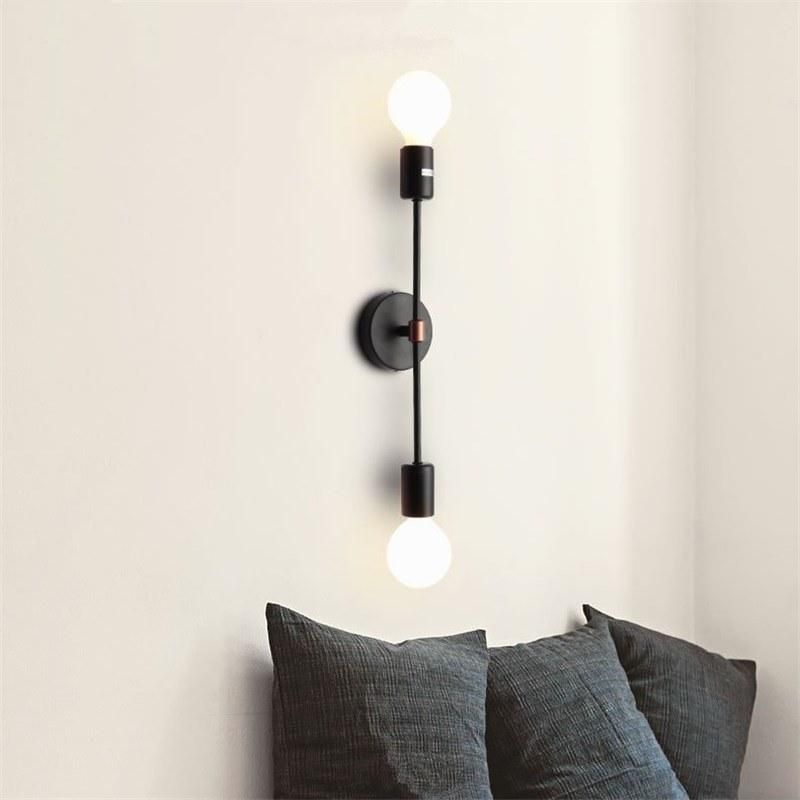 Creative Bedside Iron Double Head LED Wall Lamps Bedside Lamp (WH-VR-17)