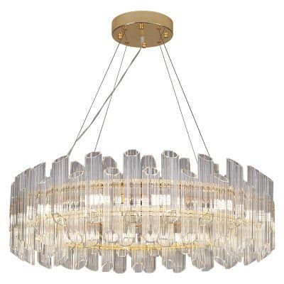 Hot Sale Modern Indoor Decorative Living Room Home Decor Hotel Luxury Clear K9 Crystal Round Shape LED Chandelier Lights