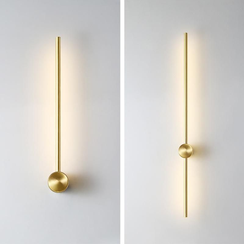 Light Luxury Copper Wall Light Living Room Bedroom Bedside Light Hotel Corridor Long Wall Lamp