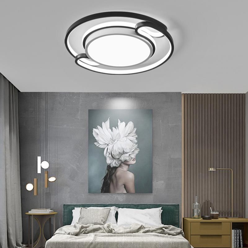 Simple Modern Round LED Living Room Light Creative Study Light Luxury Room Ceiling Lamp