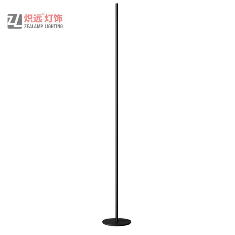 Alloy Room Vertical Black Aluminum Corner Lamp Standing LED Floor Lamp