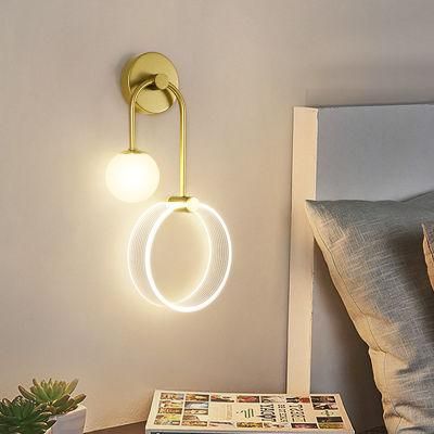 Bedroom Bedside Lamp Nordic Minimalist Living Room Lamp Creative Wall Lamp