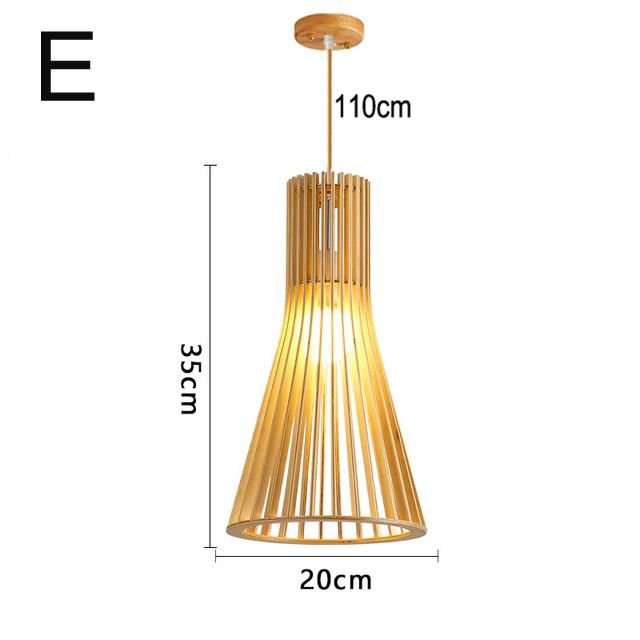 Modern Hand Made Retro Wooden Pendant Lights Japan Style Tea Room Secto Octo 4241 Pendant Lamp Droplight (WH-WP-41)