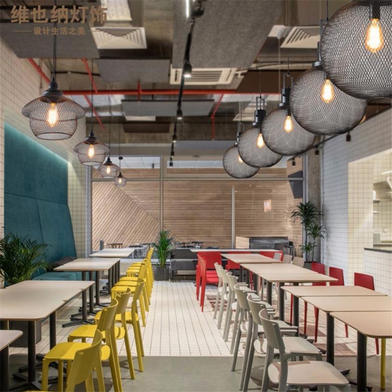 Loft Retro Black Hollow Pendant Lights Restaurant Shop Bar Table Shop Industrial Pendant Lights (WH-VP-108)