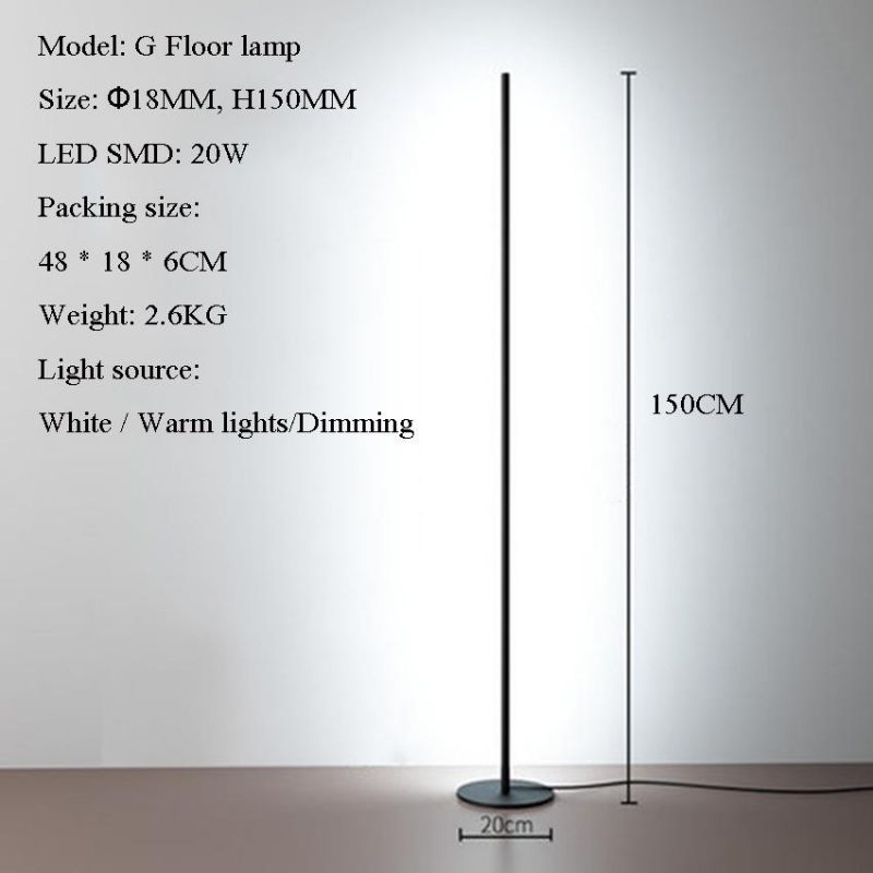 Modern Minimalism LED Floor Lamp Bedroom Bedside Decoration Floor Standing Lamp (WH-MFL-05)