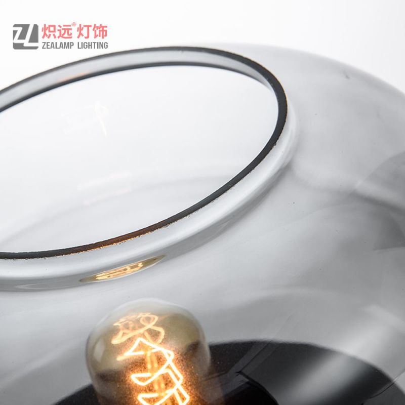 Quadripod Metal Decorative Reading Light for Residences Glass Table Lamp