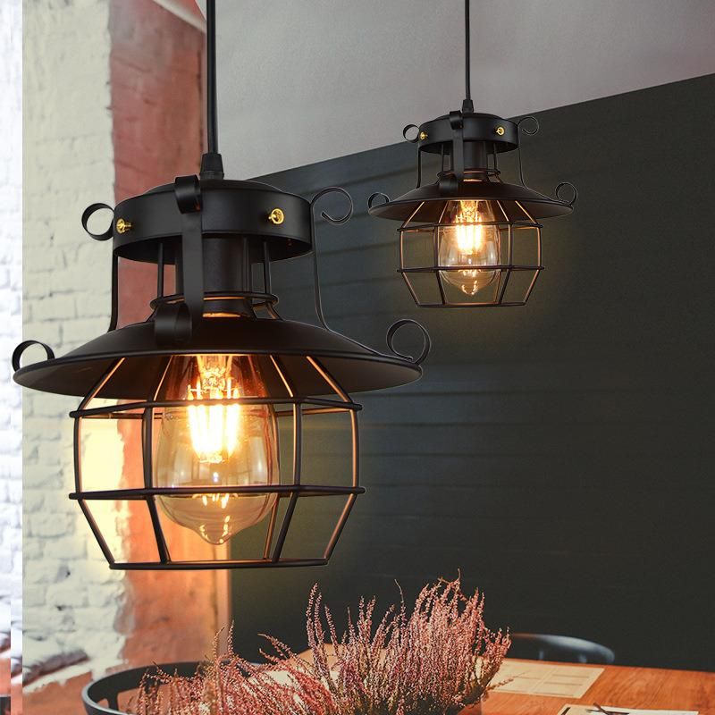 Vintage Pendant Light Cage Edison Nordic Retro Loft Lamp Home Decoration Metal Pendant Light (WH-VP-105)