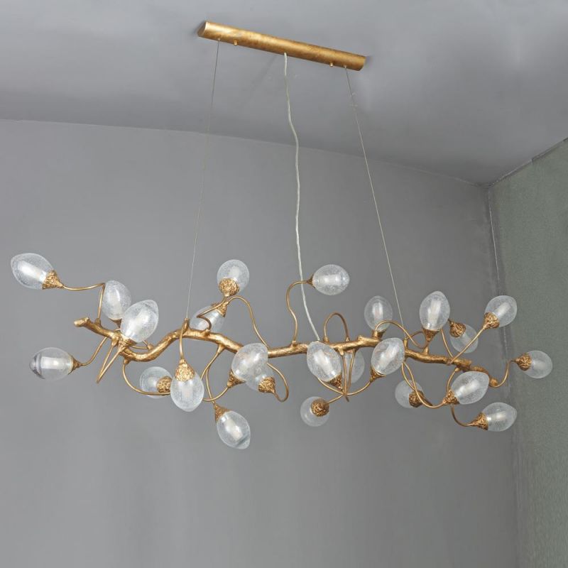 2022 High Quality Art Home Office Copper Golden LED Pendant Ceiling Light