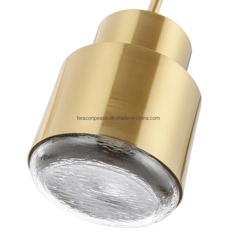 Nordic LED Brass Metal and Gold Glass Pendant Light