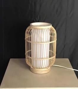 Minimalism Decoration Bamboo Table Lamp for Hotel Bedroom for Wholesale Lampshade